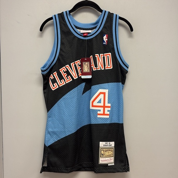 Shawn Kemp Black Cleveland Cavaliers 1997/98 Hardwood Classics Swingman Jersey - Picture 5 of 13